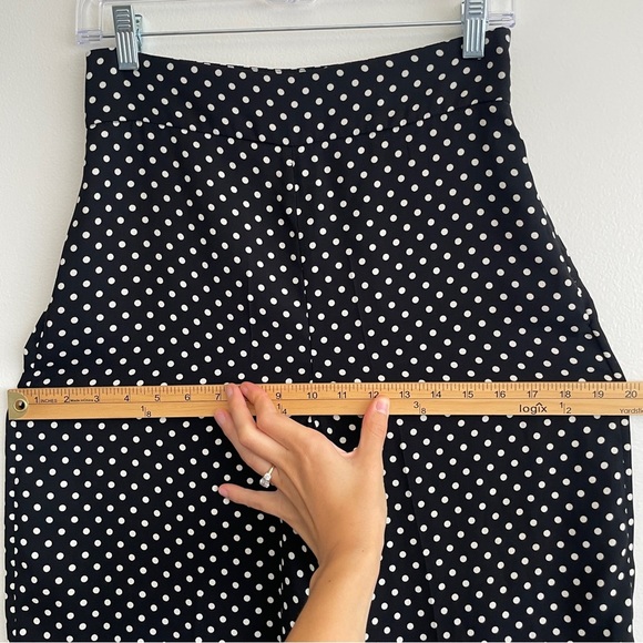 Zara polka dot wide leg pants high rise trousers crop artsy teacher fun small S - Picture 9 of 13